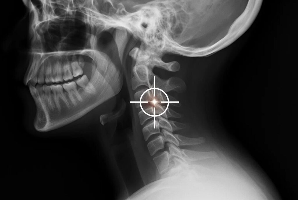 DMX imaging scan revealing hidden whiplash ligament damage
